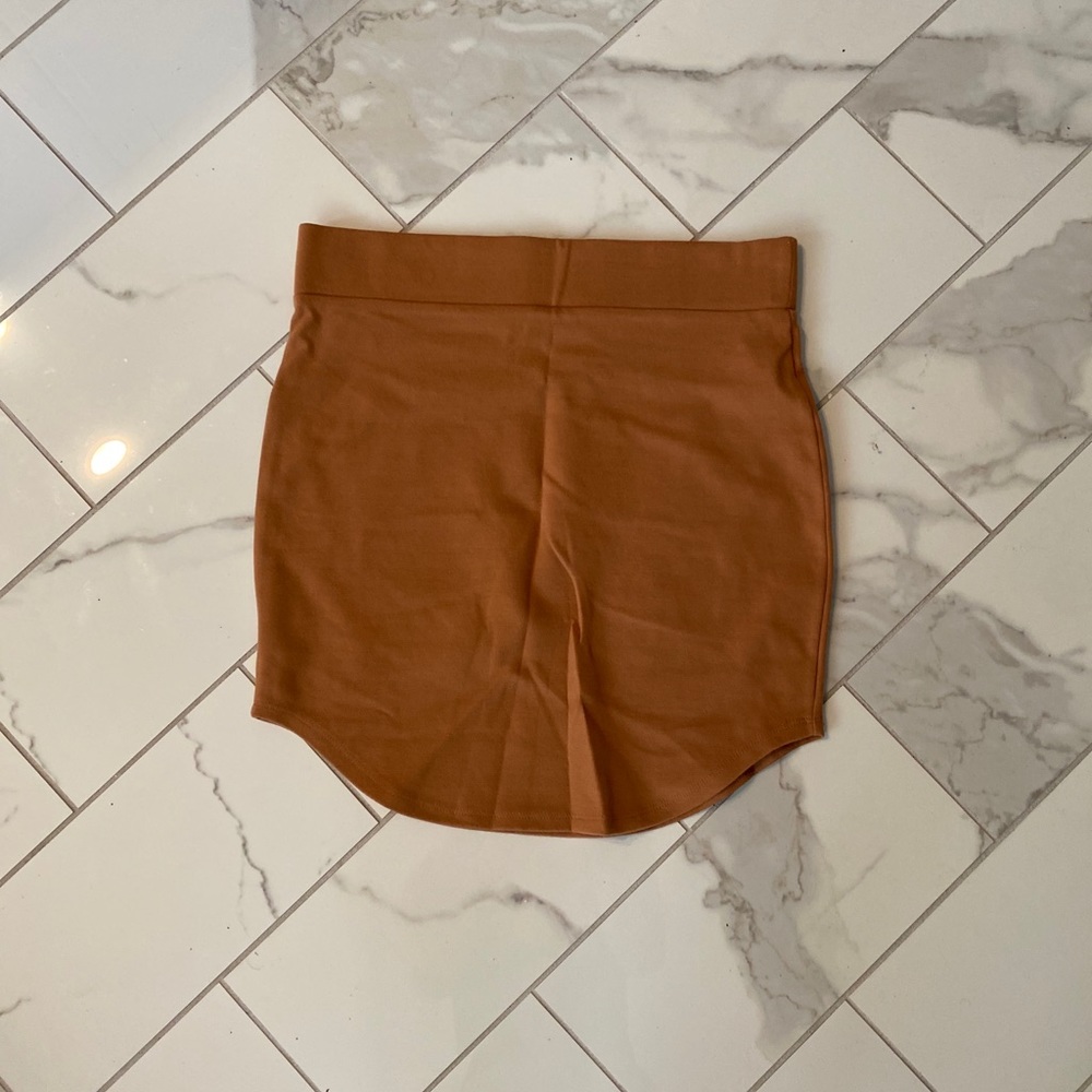 Fall Midi Skirt Rust Orange Skirt Fitted Bodycon